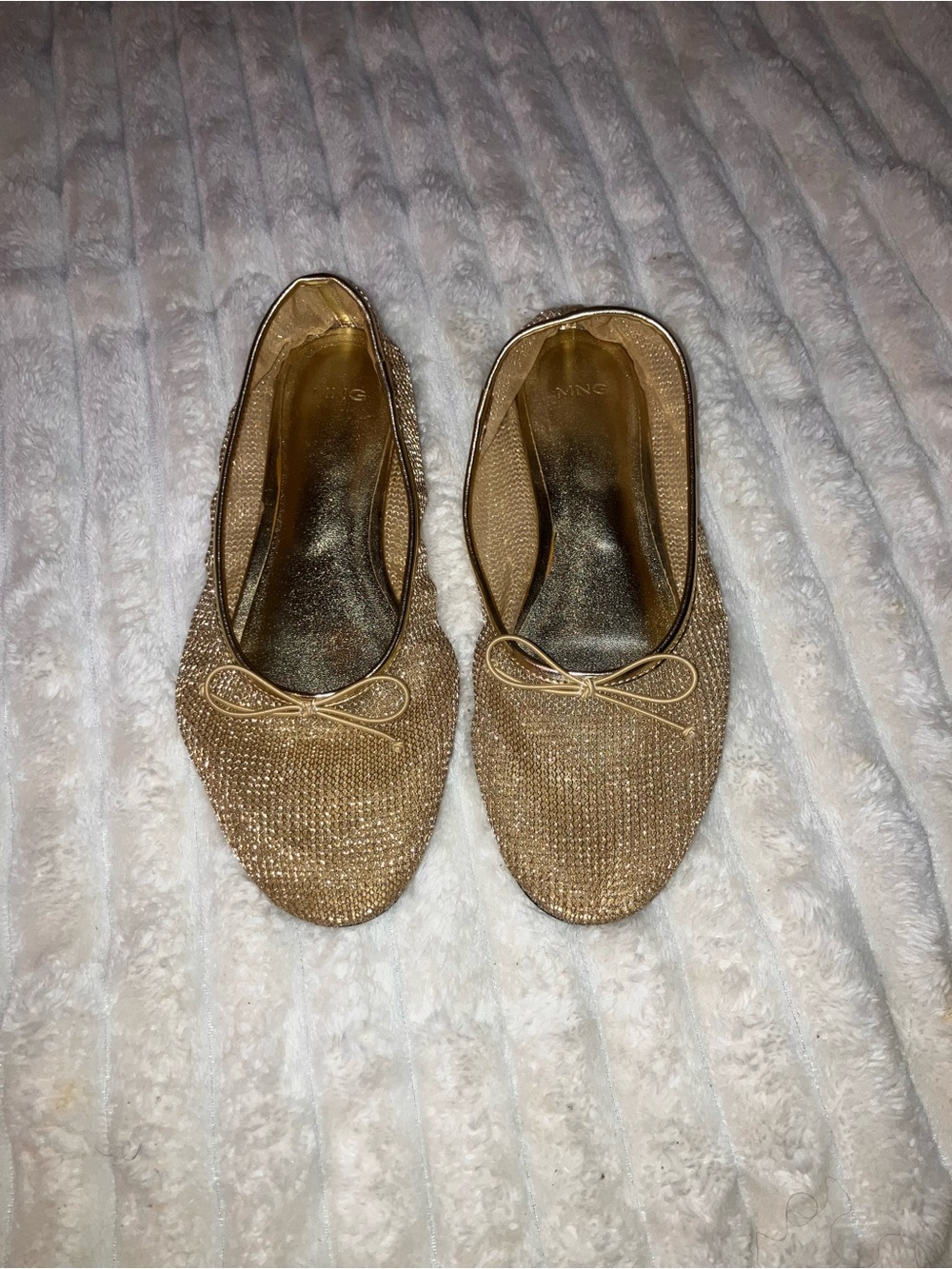Mango Mesh Ballet Flats With Bow - Picture 2 of 11